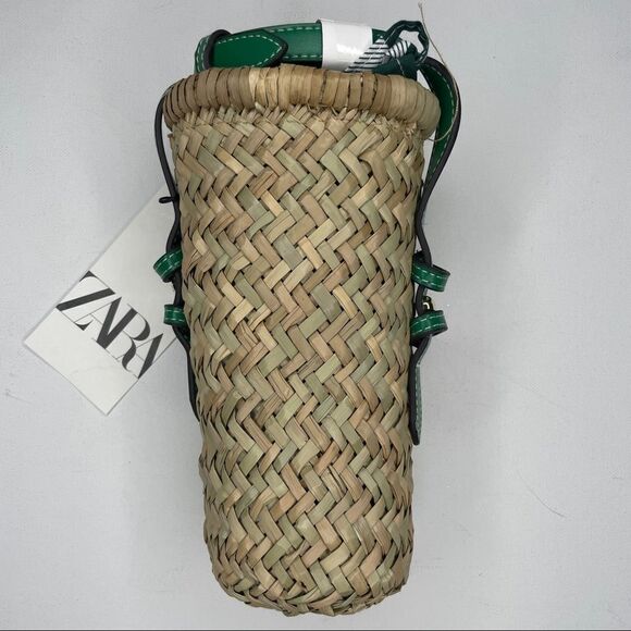 Zara Raffia Floral Mini Crossbody Bag NWT - Picture 7 of 12